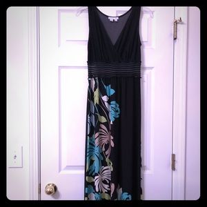 Sexy tropical print maxi dress